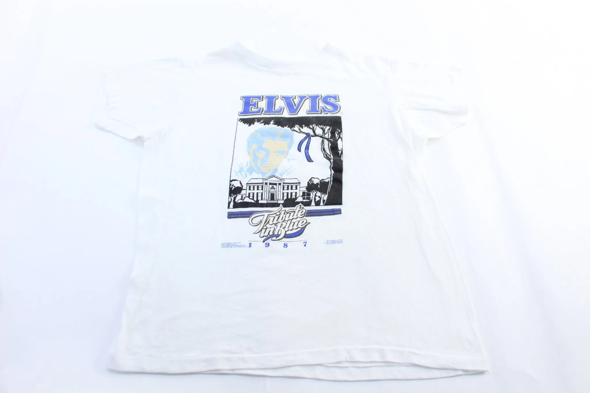 1987 Elvis Tribute In Blue T-Shirt