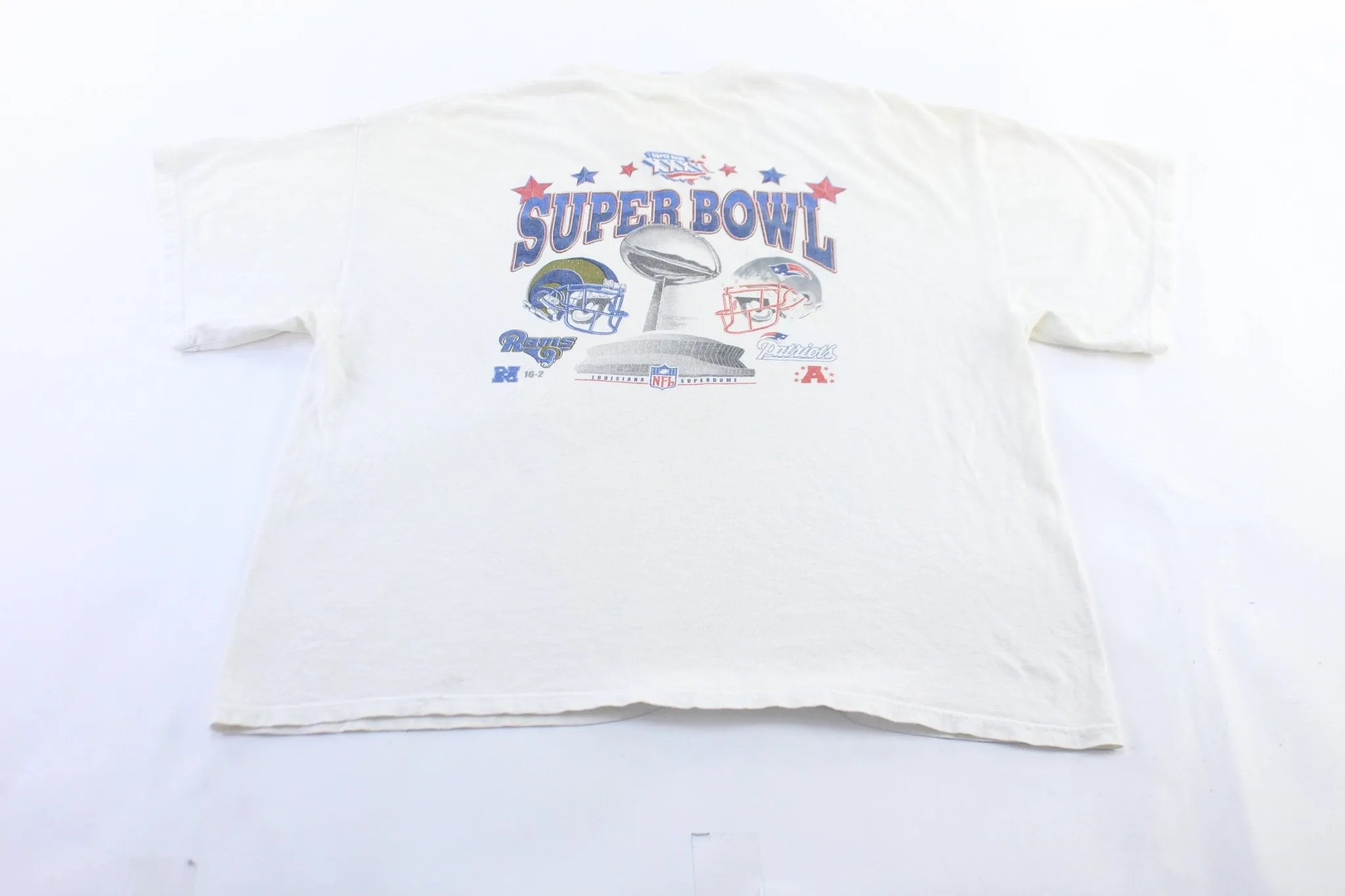 2002 St. Louis Rams vs New England Patriots SuperBowl T-Shirt