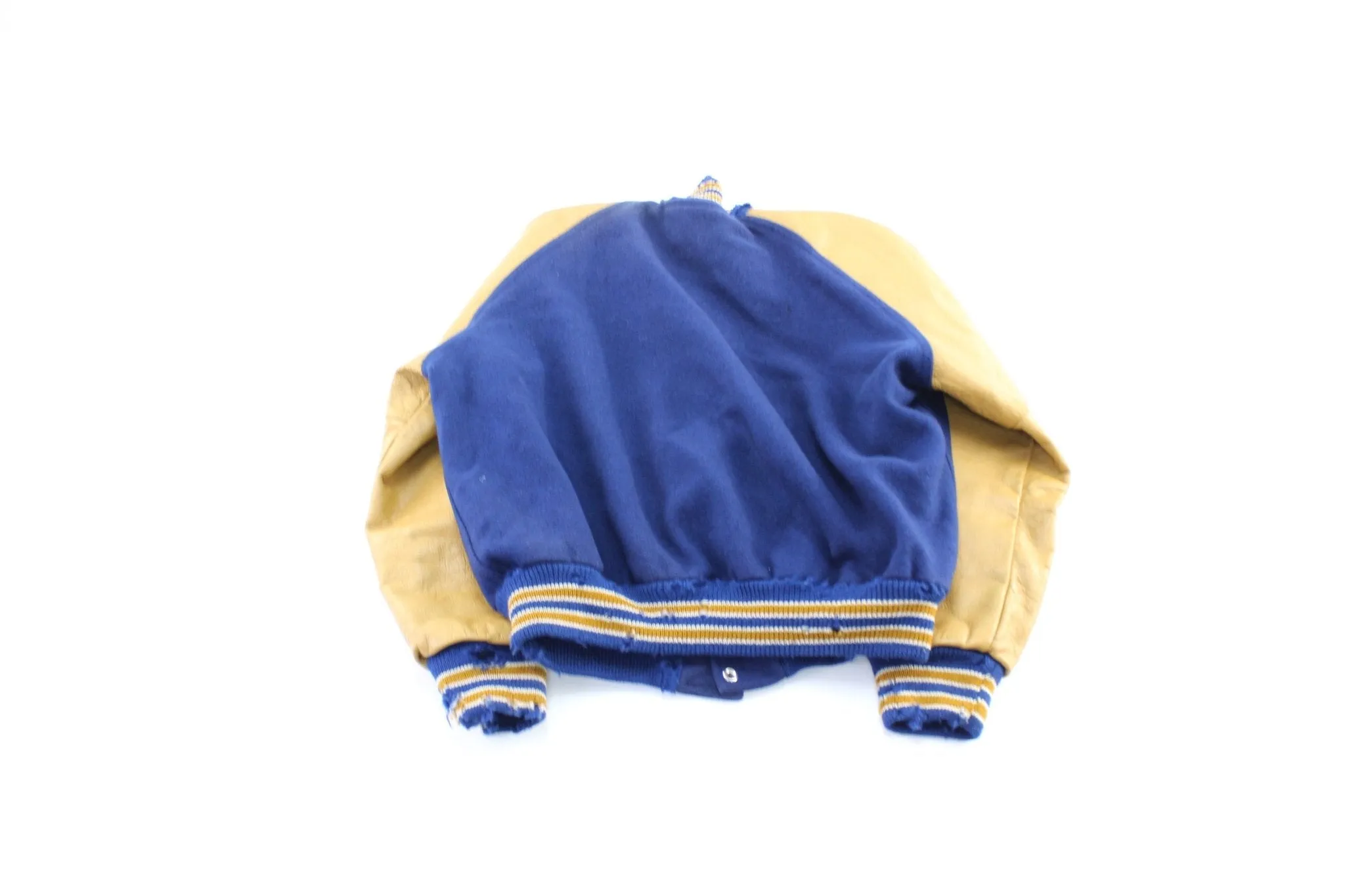 70's Blue & Gold Trainer Letterman Varsity Jacket