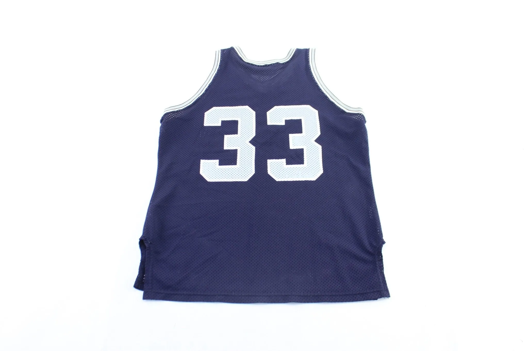 70's Georgetown University #33 Sand Knit Basketball Jersey