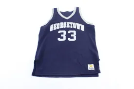 70's Georgetown University #33 Sand Knit Basketball Jersey