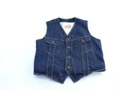 70's Lee Storm Rider Denim Sherpa Lined Vest