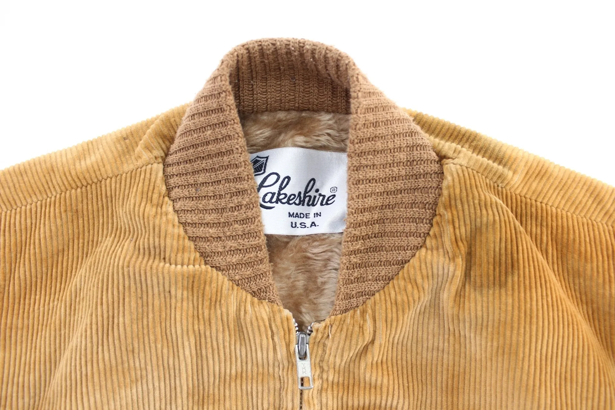 80's Lakeshire Tan Corduroy Zip Up Jacket