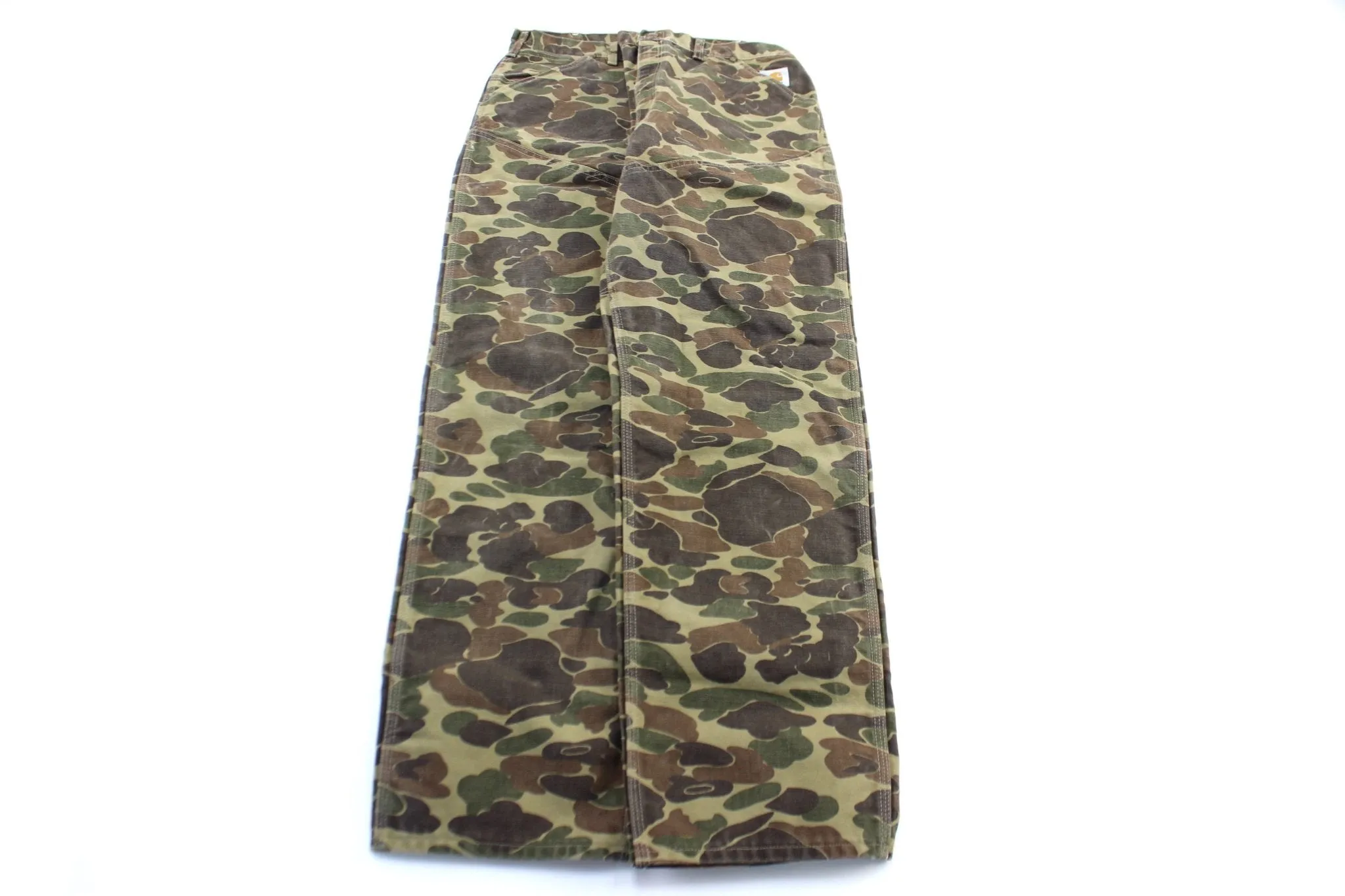 90's Carhartt Logo Patch Duck Camo Pants