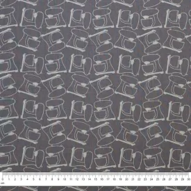 Bakery Prints Cotton Fabric, Mixer- 112cm