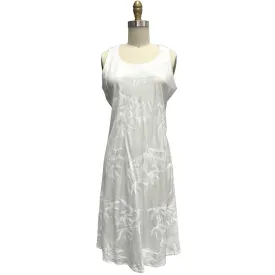 Bamboo Garden White Tank Dress