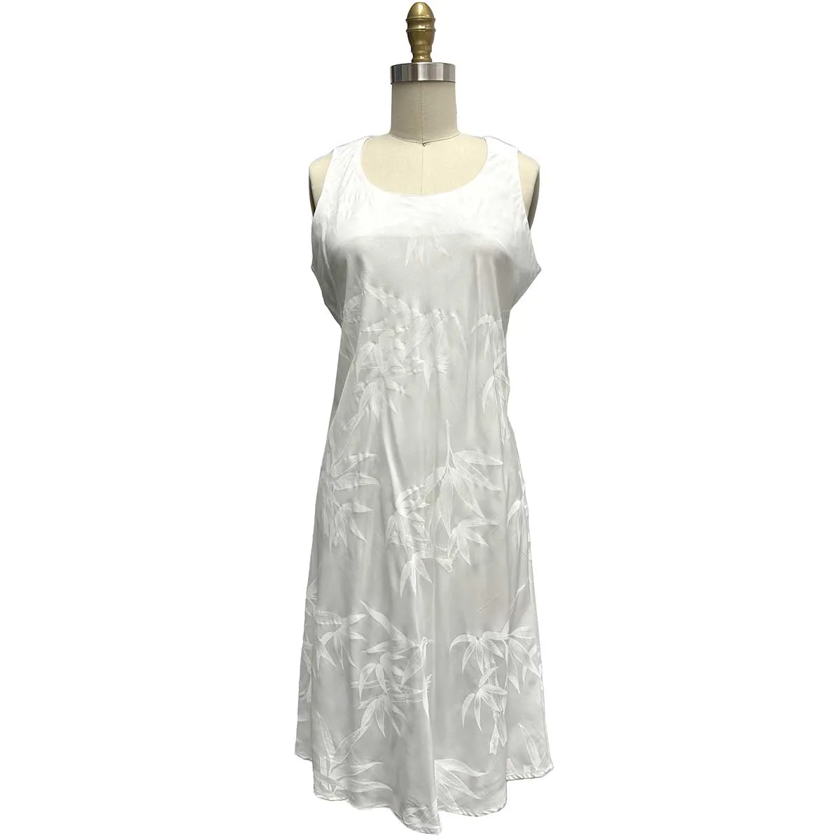 Bamboo Garden White Tank Dress