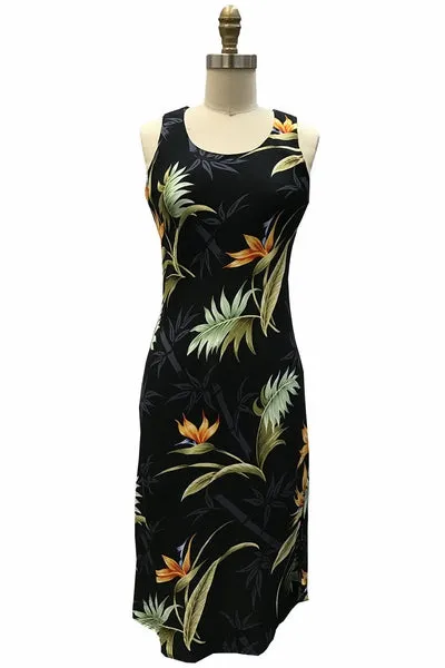 Bamboo Paradise Black Tank Dress