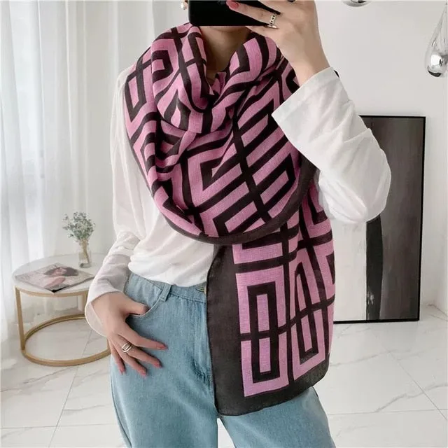 Beach Quality Cotton Linen Silk Fashion Wrap Hijab Muffler Scarf