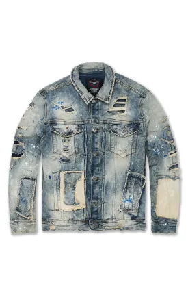 Big Men's Washington Heights Denim Trucker Jacket (Desert Storm)