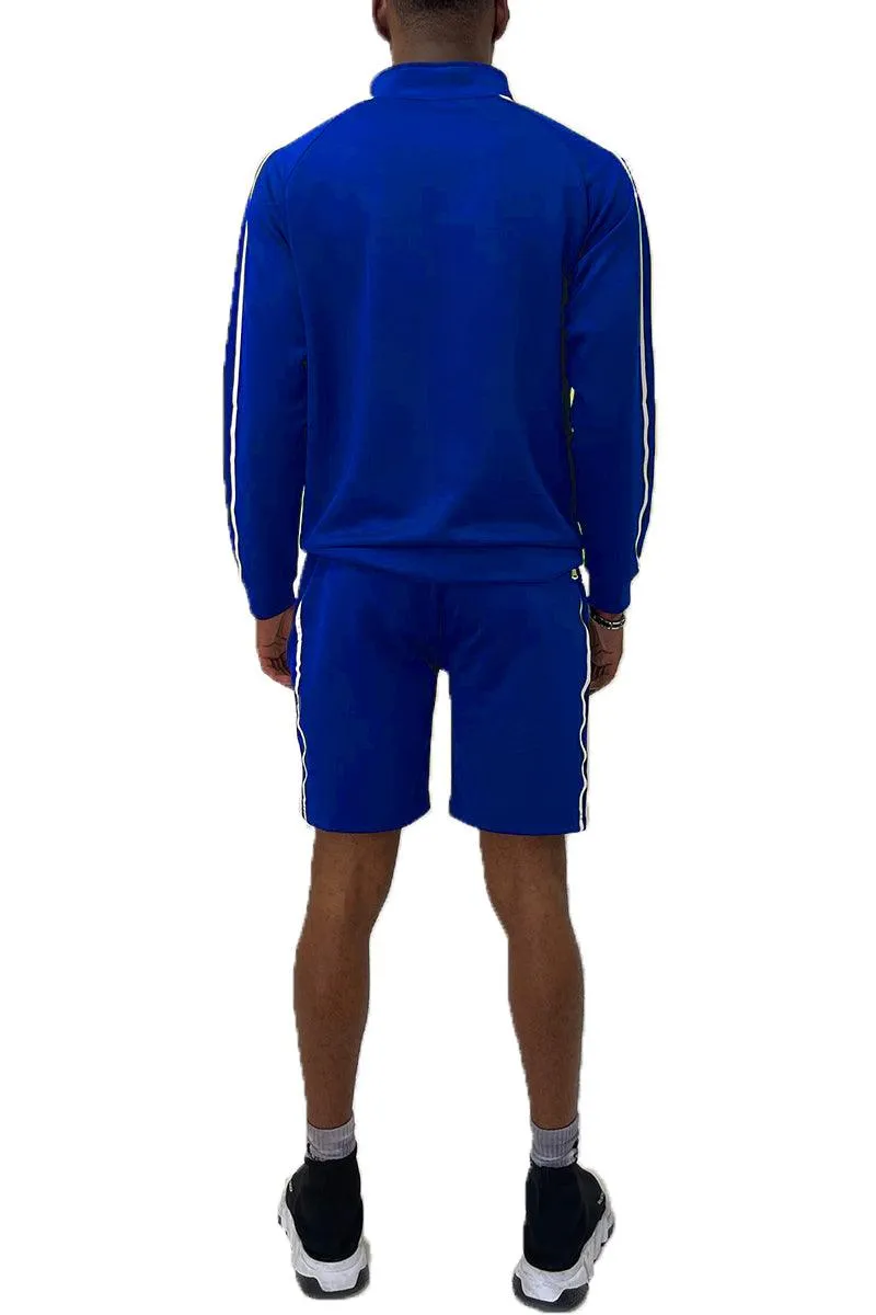 Blue Jordan Track Jacket Short Set