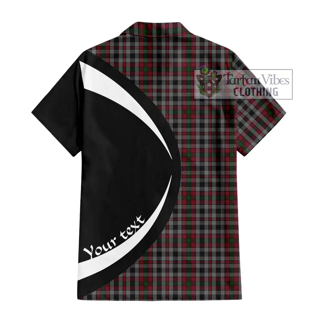 Borthwick Tartan Short Sleeve Button Up with Family Crest Circle Style