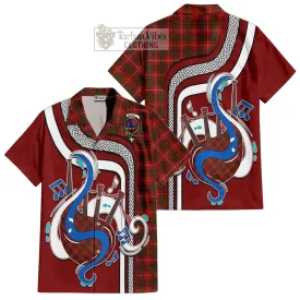 Bruce Tartan Short Sleeve Button Shirt with Epic Bagpipe Style