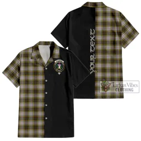 Buchanan Dress Tartan Short Sleeve Button Shirt with Family Crest and Half Of Me Style