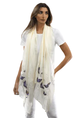 Butterfly scarves- White