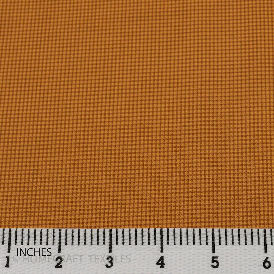 Caramel Micro Check Cotton Print