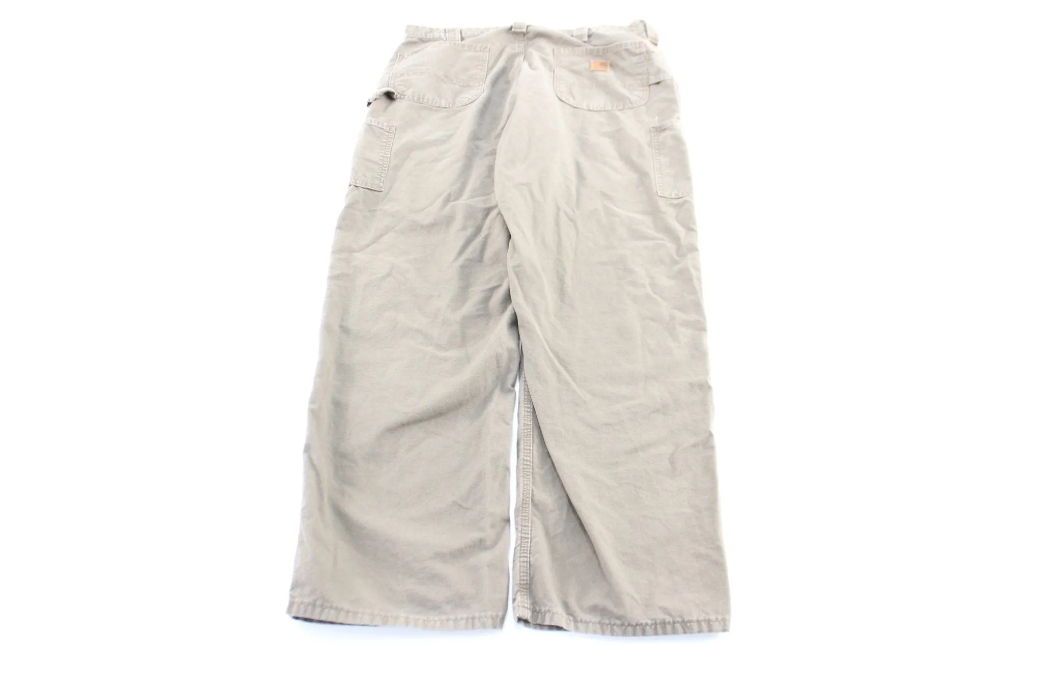 Carhartt Logo Patch Brown Carpenter Pants