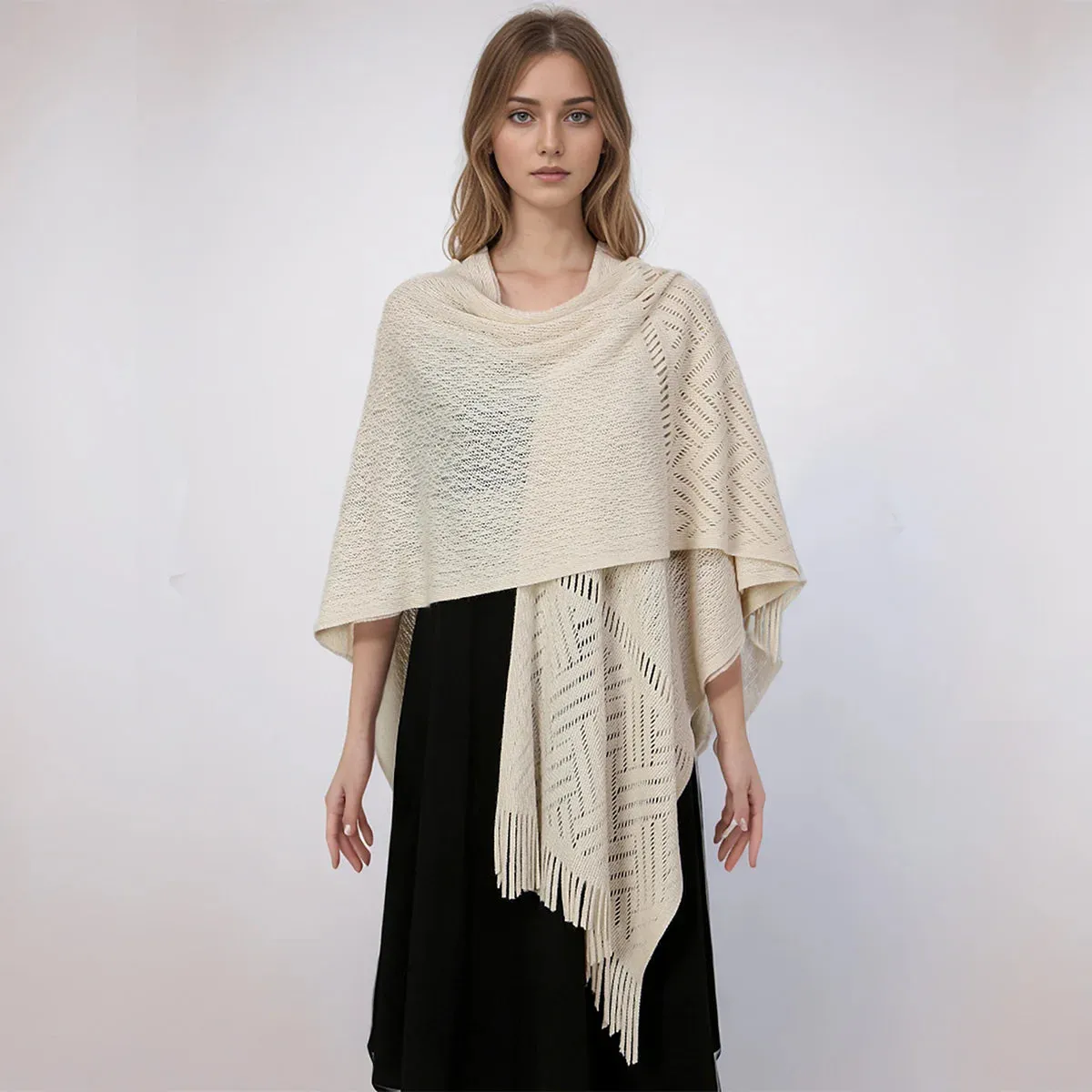 Cashmere Thicken Warmer Soft Pashmina Pure Color Knitted Long Winter Scarf