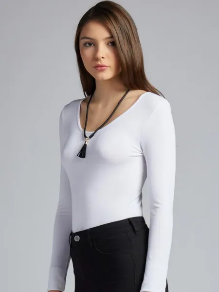 Cest Moi Bamboo Long Sleeve Scoop Neck