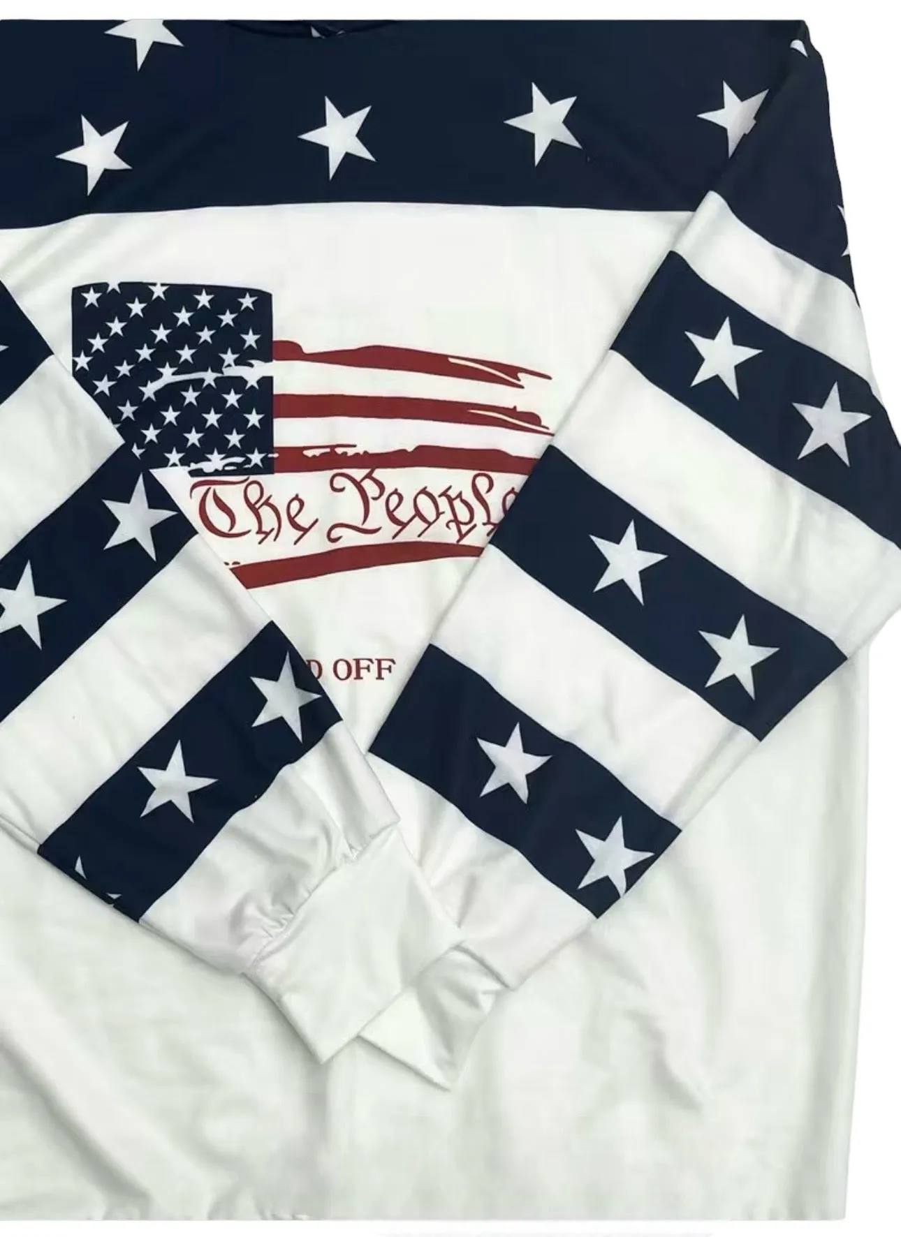 Copy of Andrea’s Deals Flag Print Drawstring Hoodie Large