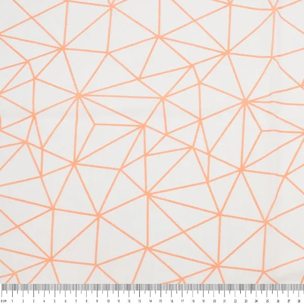 Craft Prints Fabric, Cream Coral Architect- Width 112cm