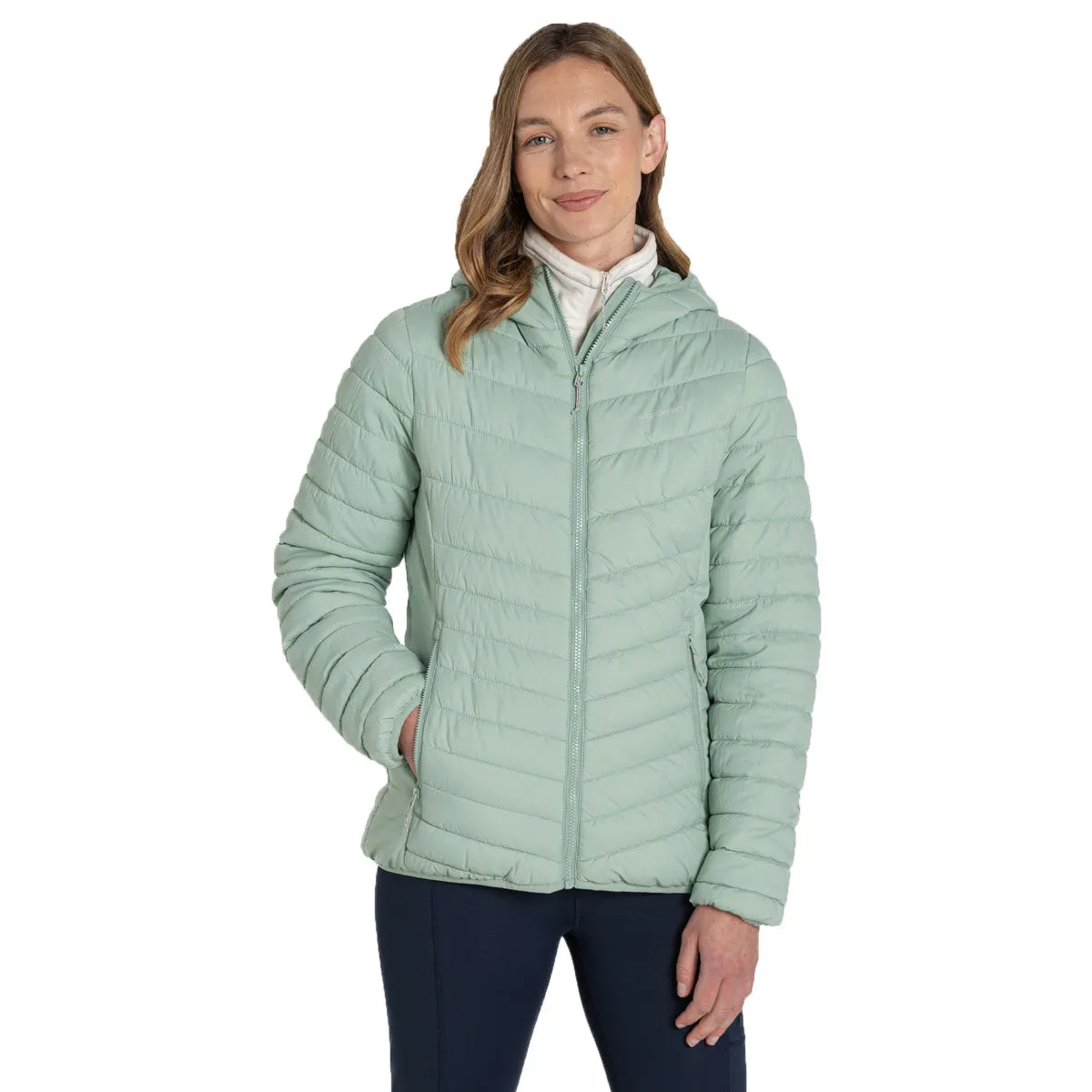 Craghoppers Compresslite VIII Hooded Jacket - Womens - Pale Pistachio