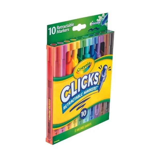 Crayola Clicks Retractable Markers, 10pk