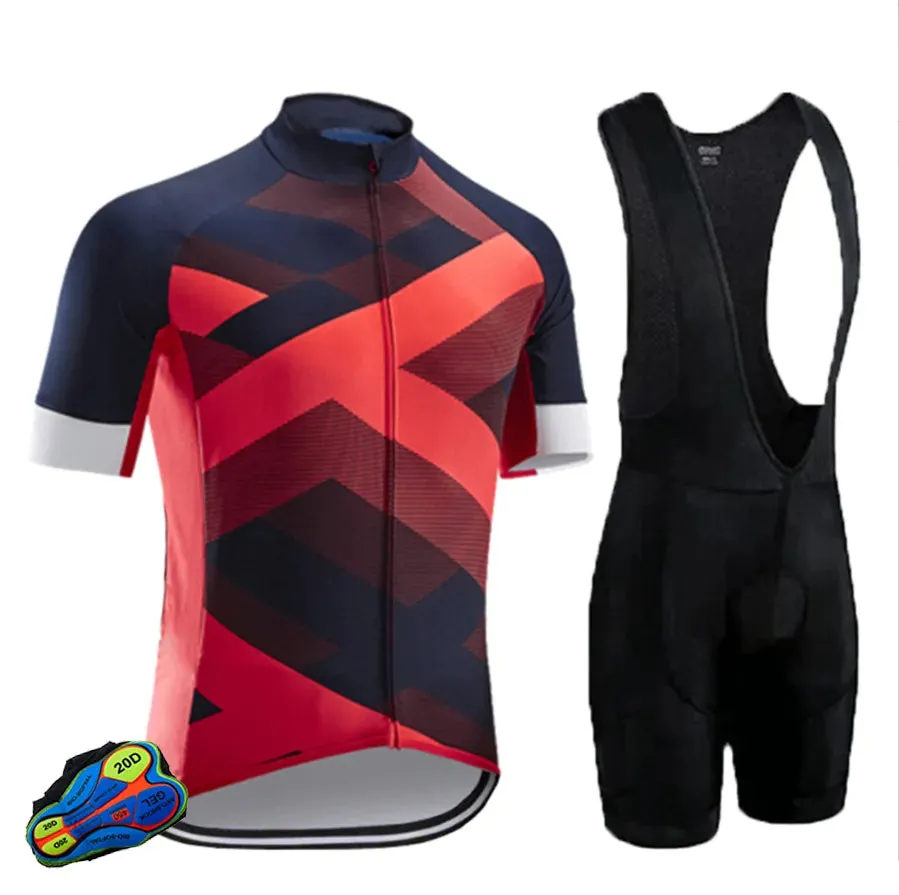 Custom Men's Mountain Bike Riding Clothes Breathable Bicycle Clothing Long-Sleeved Cycling Clothing Sets