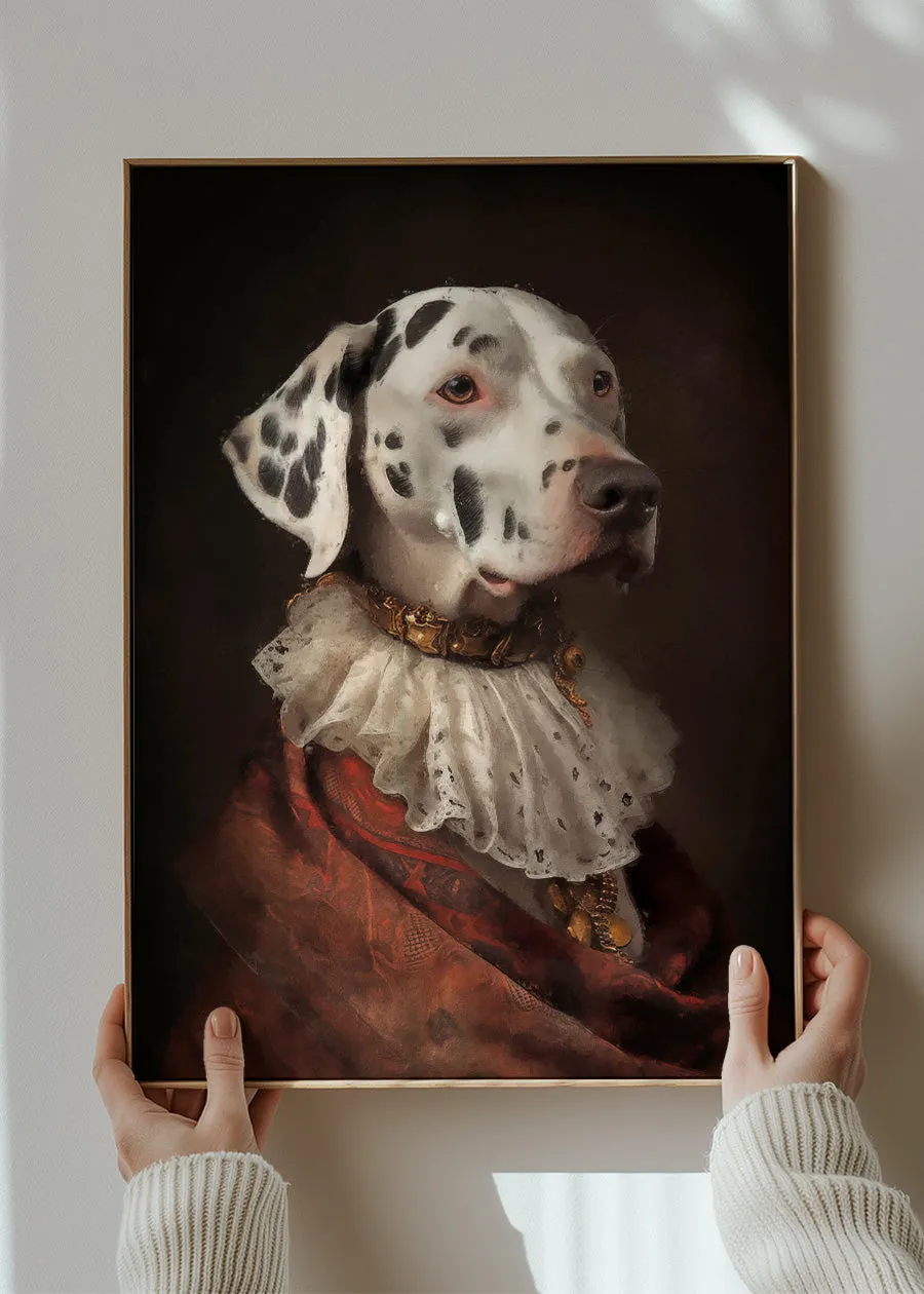 Dalmation Dog Portrait Print