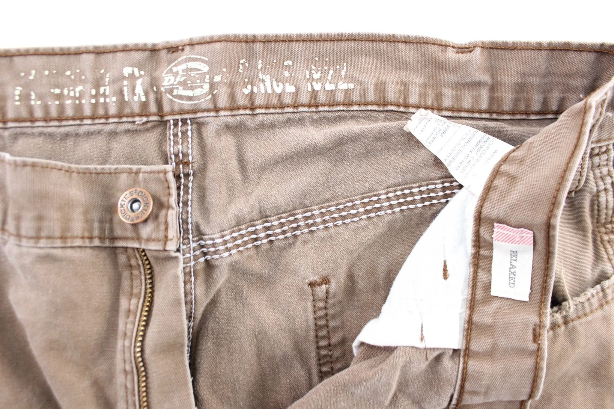 Dickies Logo Patch Brown Workwear Pants