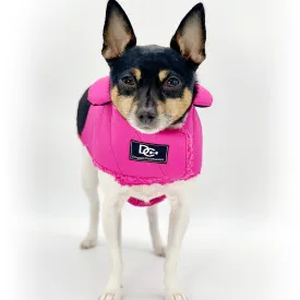 DoggieCoutureNY Water Resistant Pink & Black Coat