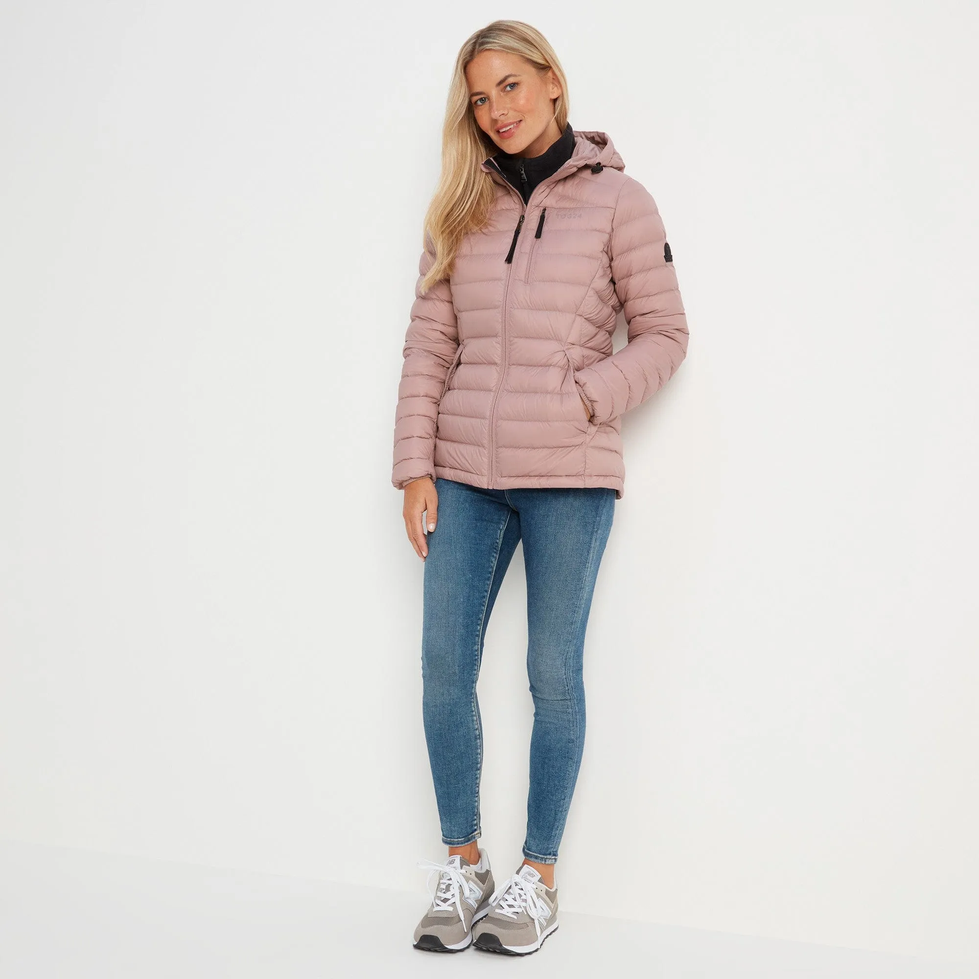 Drax Womens Hooded Down Jacket - Faded Pink