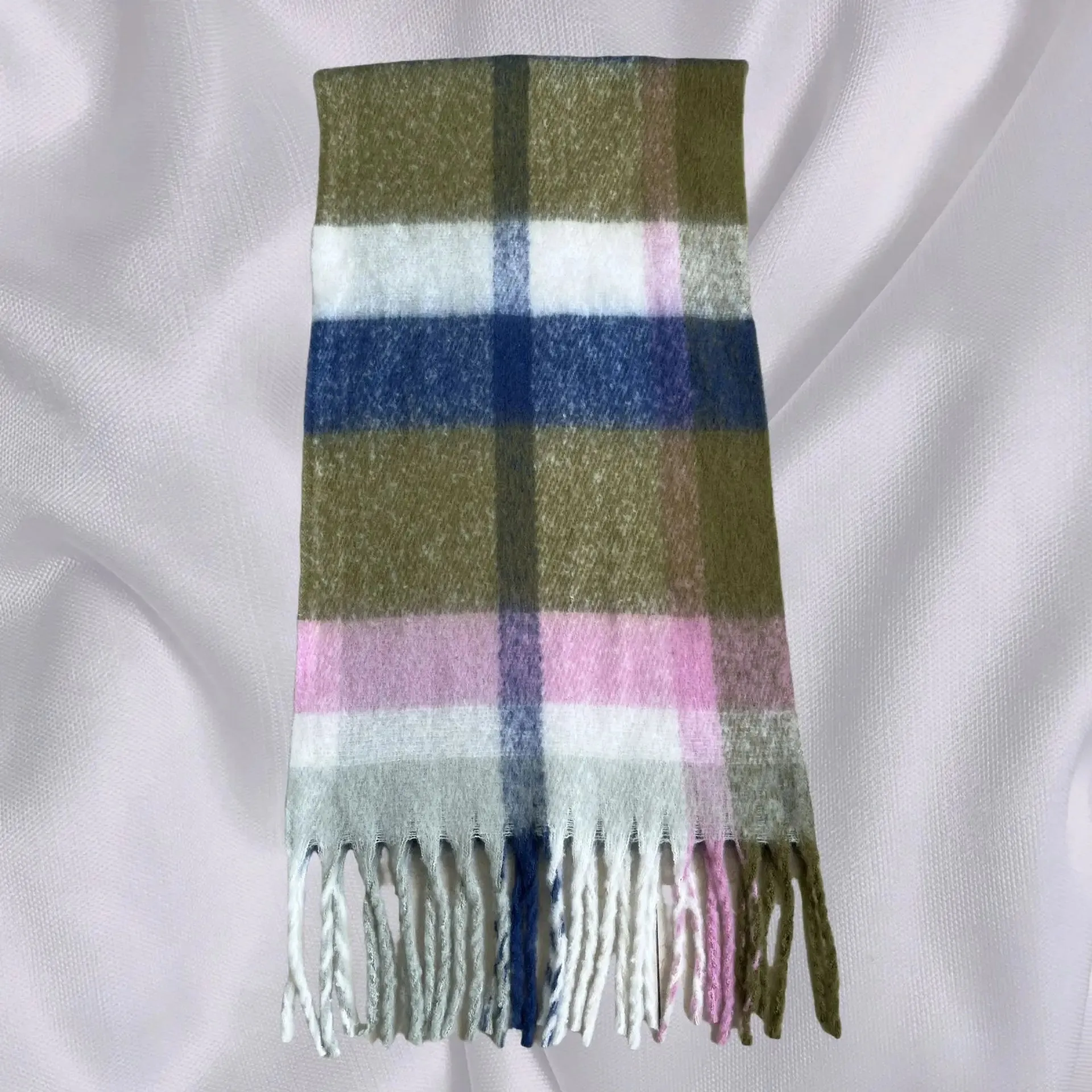 Elegant Minimalist Thickened Shawl Neck Scarves Autumn Winter Imitation Cashmere Scarf