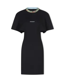 Embroidered Collar T-Shirt Dress