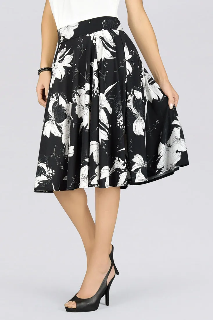 En Femme Flowing Swing Midi Skirt