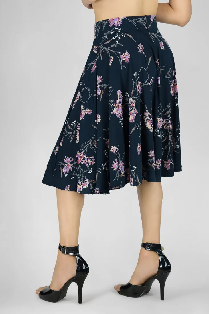 En Femme Flowing Swing Midi Skirt