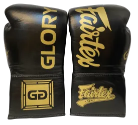 Fairtex Boxing Gloves BGLG1 GLORY Lace Up Black