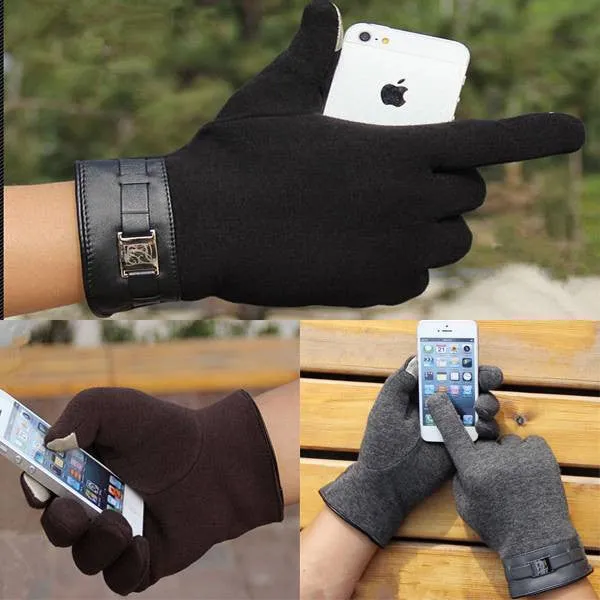 Fashion New Winter Warm Men's Gloves/Mitten ipad/iphone Touch Gloves Plus Velvet Drive Gloves