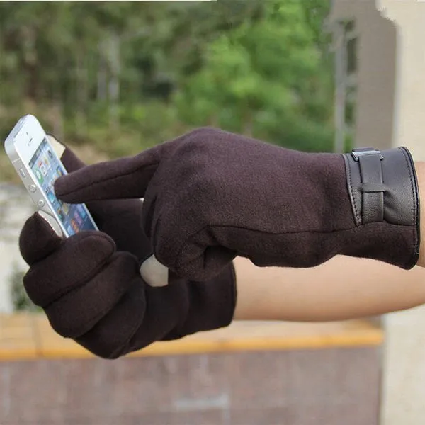 Fashion New Winter Warm Men's Gloves/Mitten ipad/iphone Touch Gloves Plus Velvet Drive Gloves