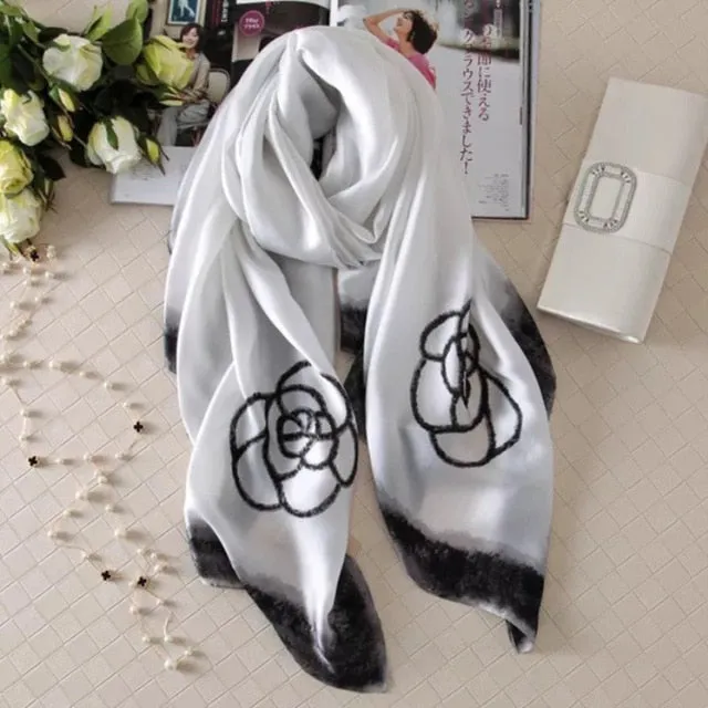 Fashion Silk Scarf Printed Bandana Shawl #LZ024