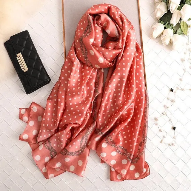 Fashion Silk Scarf Printed Bandana Shawl #LZ024