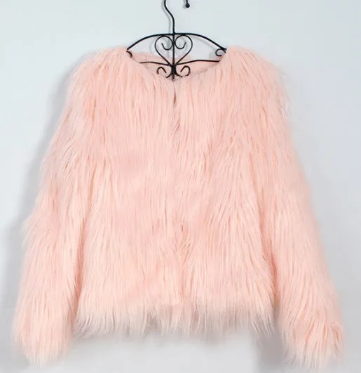 Fluffy Faux Fur Coat