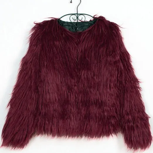 Fluffy Faux Fur Coat