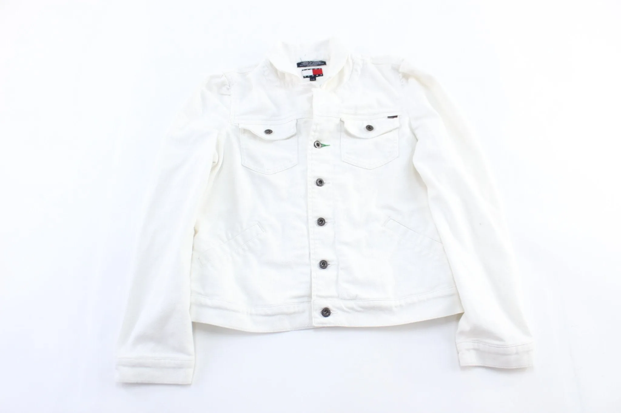 Girls Tommy Jeans White Denim Jacket