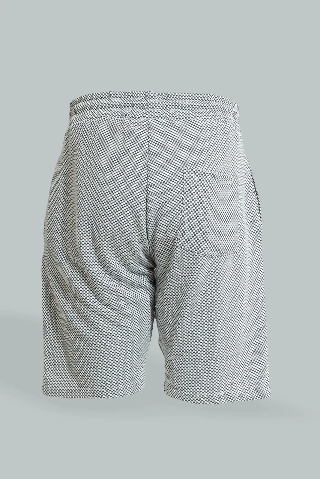 Grey Jacquard Shorts