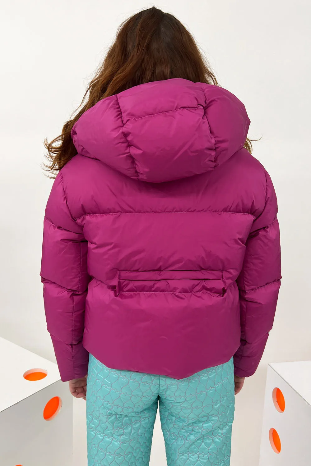 Iceberg- Down Jacket: Fuchsia