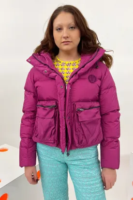 Iceberg- Down Jacket: Fuchsia