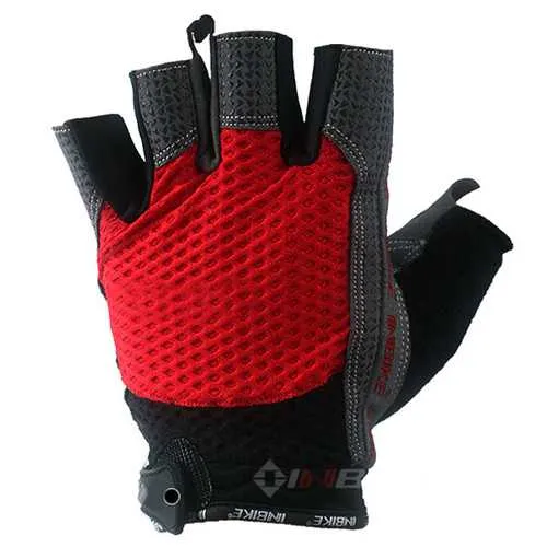 Inbike Cycling Gloves Half Finger Gloves -Male Black Red Blue