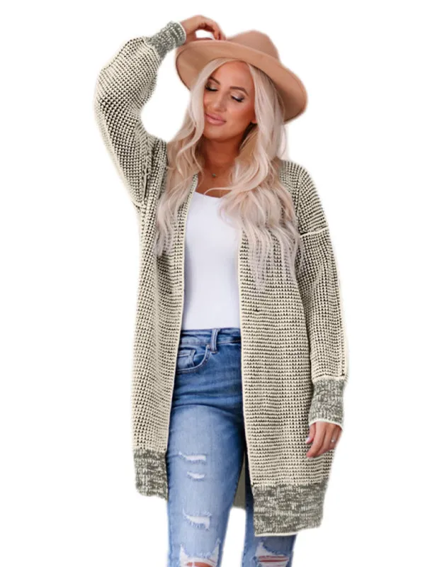 Katelynn Mid-Length Knitted Pullover Women's Sweater Cardigan