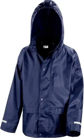 Kids Waterproof Rain Jacket In Black, Pink, Red or Royal Blue Childs Childrens Boys Girls